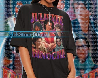 Camiseta vintage de JULIETTE BINOCHE, camiseta homenaje a Juliette Binoche, camisetas de fan de Juliette Binoche, suéter retro de los años 90 de Juliette Binoche, regalo de merchandising