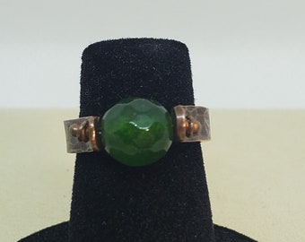 Green Glass Spinner Ring