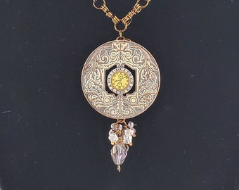 Upcycled Faux Clock Necklace