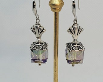Regal Crystal Blue Earrings