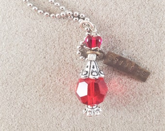 Red Decanter "Drink Me" Necklace
