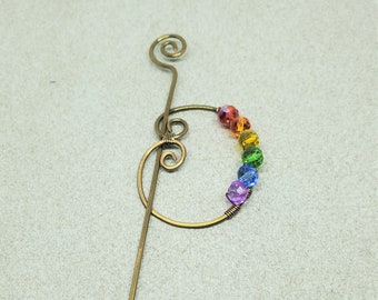 Rainbow Shawl Pin