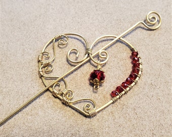 Crystal Adorned Shawl Pin