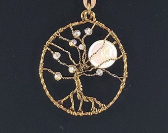 Moon & Stars Tree of Life Pendant