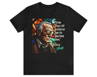 Stan Lee Stained Glass Bella Canvas Unisex Jersey Short Sleeve Tee