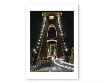 Clifton Suspension Bridge Night Lights | Wall Art | Photography by Minesh Patel