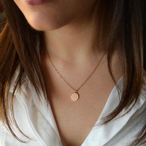 Tiny Sun Necklace, Ancient Greek Sun Pendant, Vergina Sun Necklace, Gift For Her, Sun Engraved Charm, Bridesmaids Gifts, Greek Jewelry