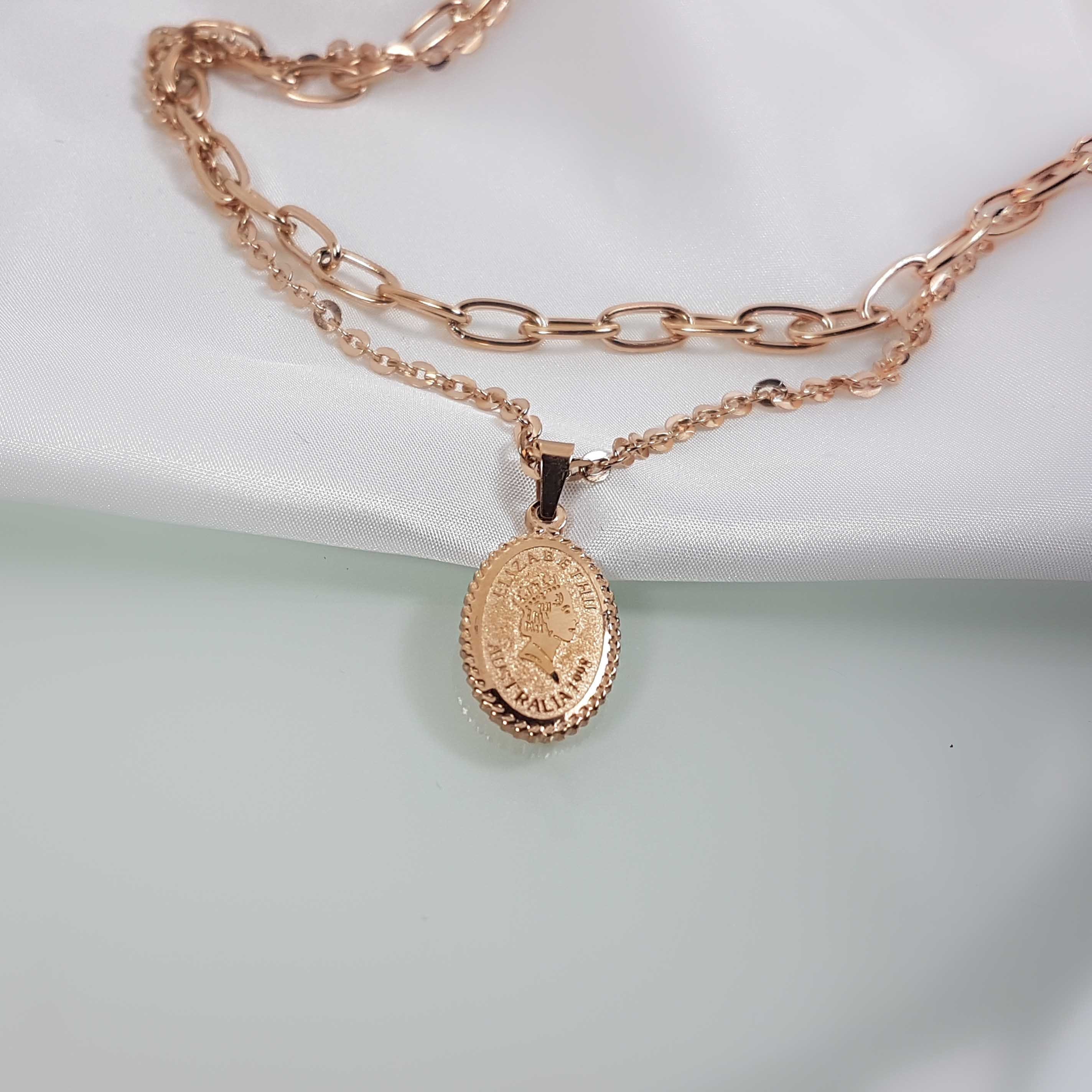 Queen Elizabeth Necklace, Portrait Pendant, Queen Elizabeth II Necklace