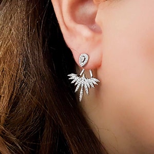 Wing Earrings, Angel Wings Ear Jackets, Spike Earrings, Diamond Ear Jackets, Cz Drop Earrings, Triangle Earrings, Wedding Edgy Earrings