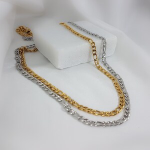 Dainty Figaro Chain: 18K Gold Layering Necklace, Waterproof