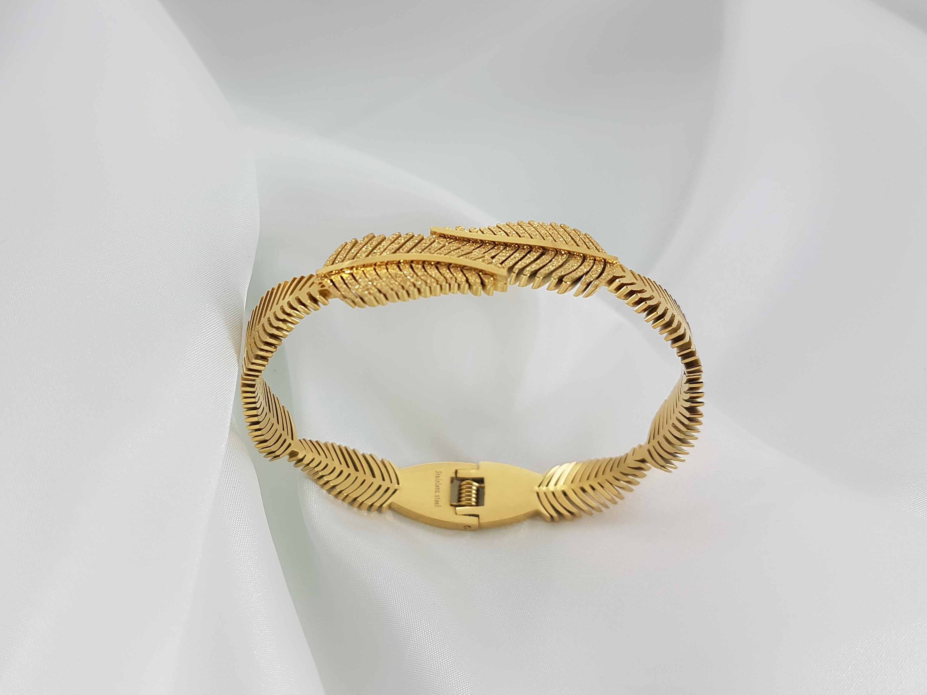 Braccialetto Greco-Romano Con Foglia Di Alloro - Regolabile, In Acciaio, Simbolo Di Vittoria E Saggezza