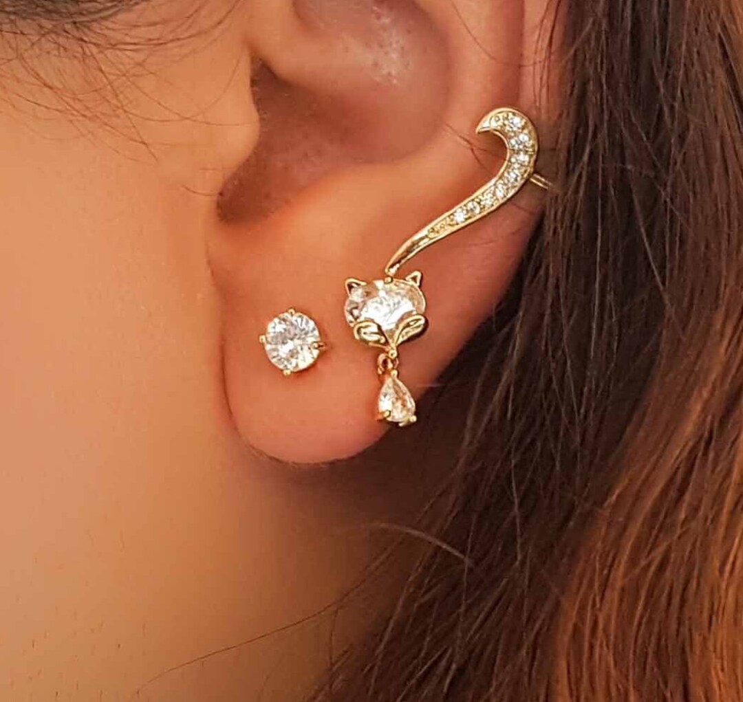 Schmuckset Mit Blauen Diamant-Ohrringen & Halskette + Beutel - Hypoallergen, Aus Kupfer, Für Damen