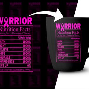 Breast Cancer Warrior Nutrition Facts PNG, Pink Ribbon Hoodie Design bild 4
