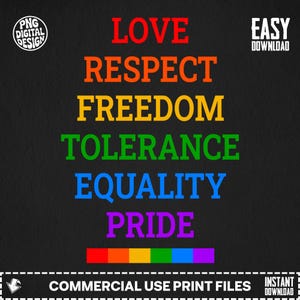 Pride Month Rainbow PNG: LGBTQ Equality Clipart (Digital Download)