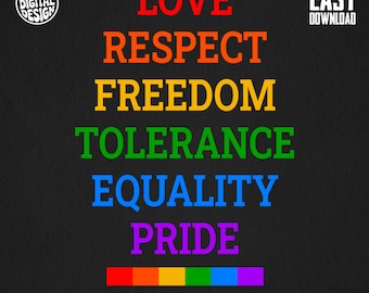 Pride Month Rainbow PNG: LGBTQ Equality Clipart (Digital Download)