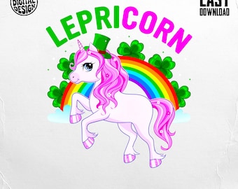 Lepricorn Einhorn St Patrick's Day PNG - Sofortiger digitaler Download
