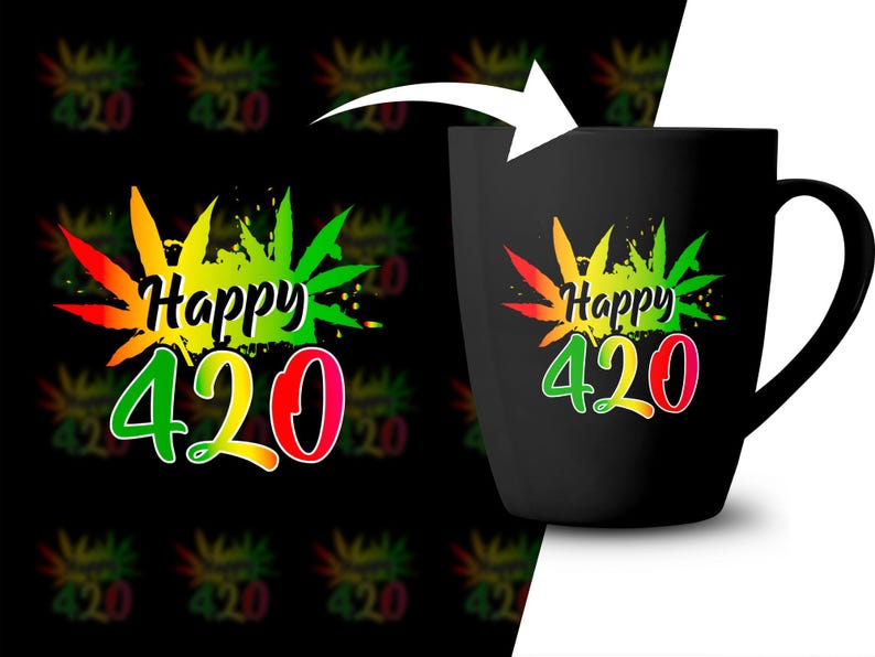 Happy 420 Leaf PNG, Sublimation Design (digital Download) - Etsy