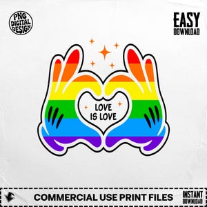 Gay Pride Month PNG, Mickey Hands, Love is Love, Rainbow, LGBT Clipart, Pride Month Clipart, Digital Download, Sublimation Design