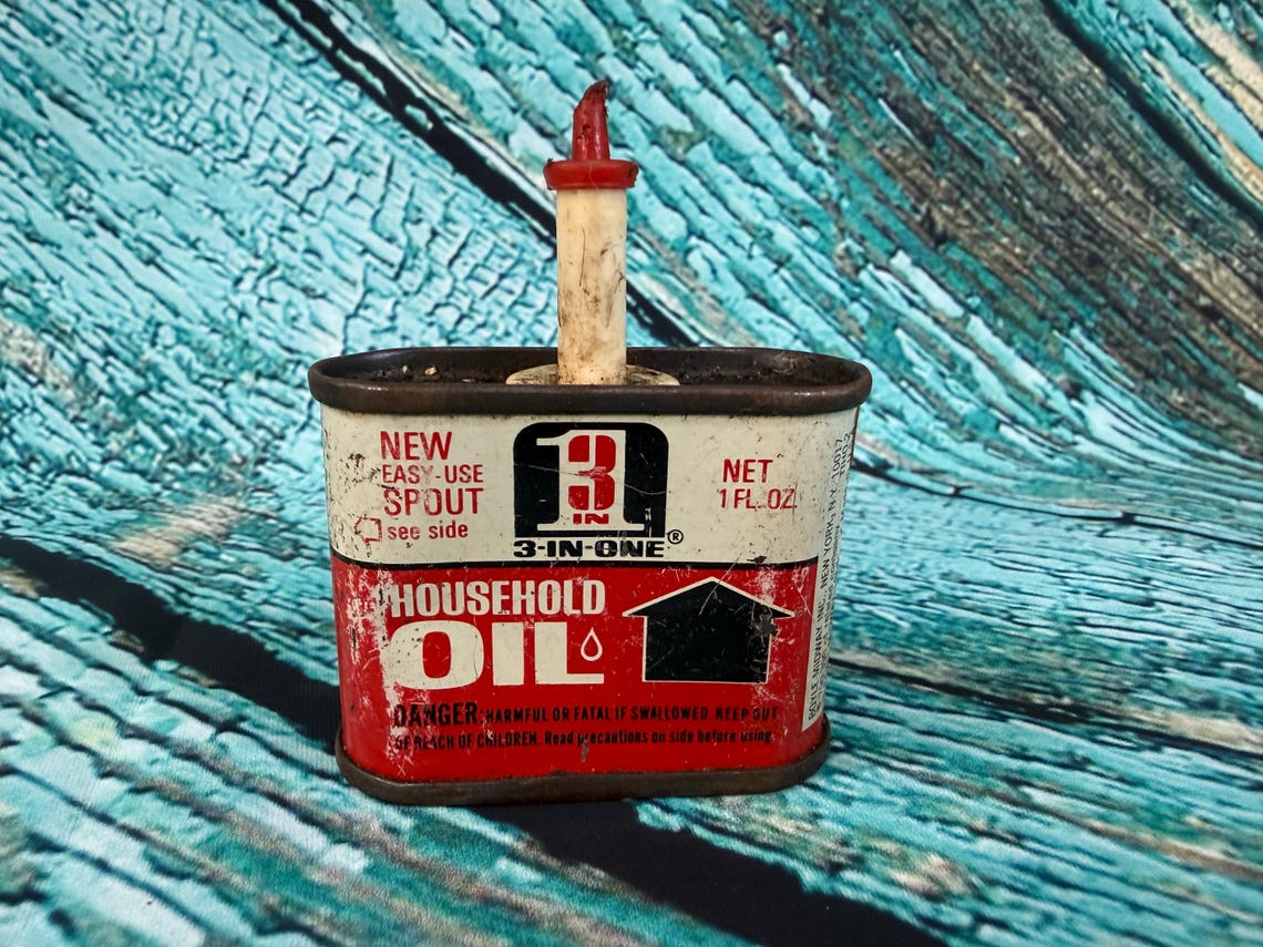 Rare 1968 3-in-1 Household Oil Tin | Vintage 1 Oz Handy Can | Retro ...