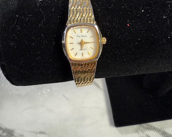 Vintage Wrist Watch Pierre Cardin Gold Tone Women's Quartz Stainless Steel Needs Battery