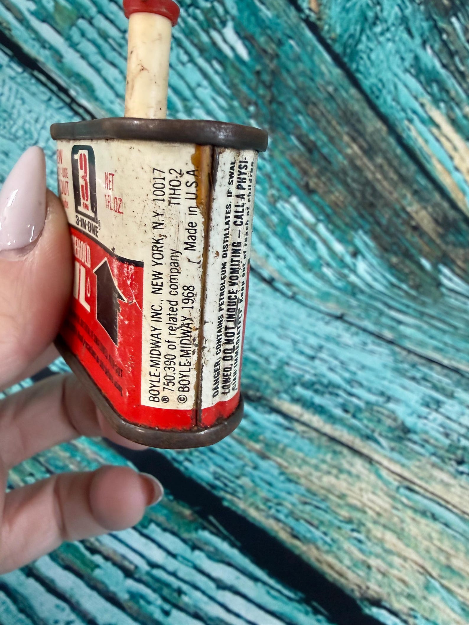 Rare 1968 3-in-1 Household Oil Tin | Vintage 1 Oz Handy Can | Retro ...