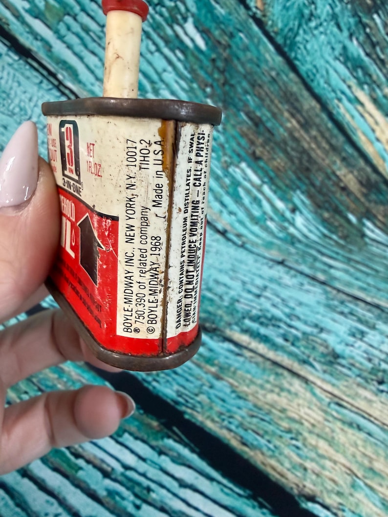 Rare 1968 3-in-1 Household Oil Tin | Vintage 1 Oz Handy Can | Retro ...