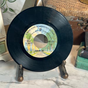 Vintage Seals & Crofts &quot;Diamond Girl&quot; and “We May Never Pass This Way Again” Warner Brothers Record from 1973 Decor, Hits, Rock, Pop, Music