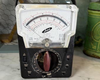 Vintage Analog Electric Test Meter Multimeter Triplett 3030 Made in the USA Quality Lenkurt