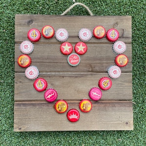 Heart Bottle Cap Sign