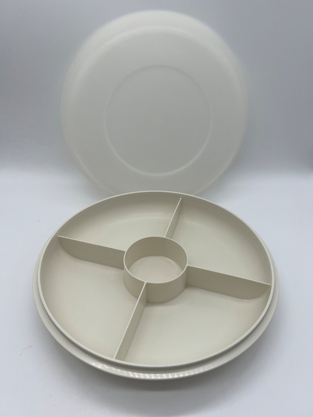 Vintage Tupperware Divided Serving Tray 5 Compartment 17086 Etsy