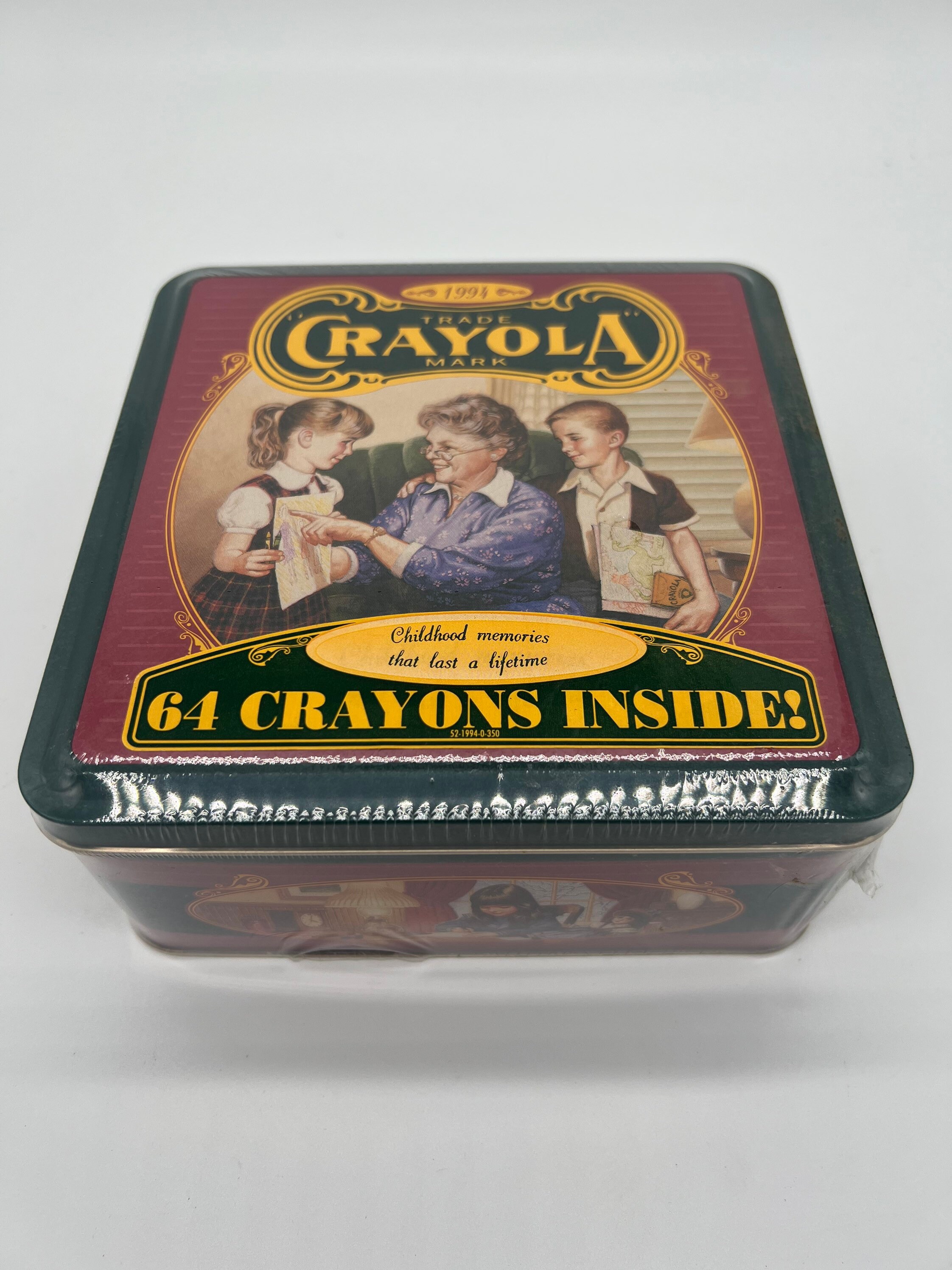 Vintage Crayola Crayons Tin With 64 Crayons Limited Edition 1994 Sealed