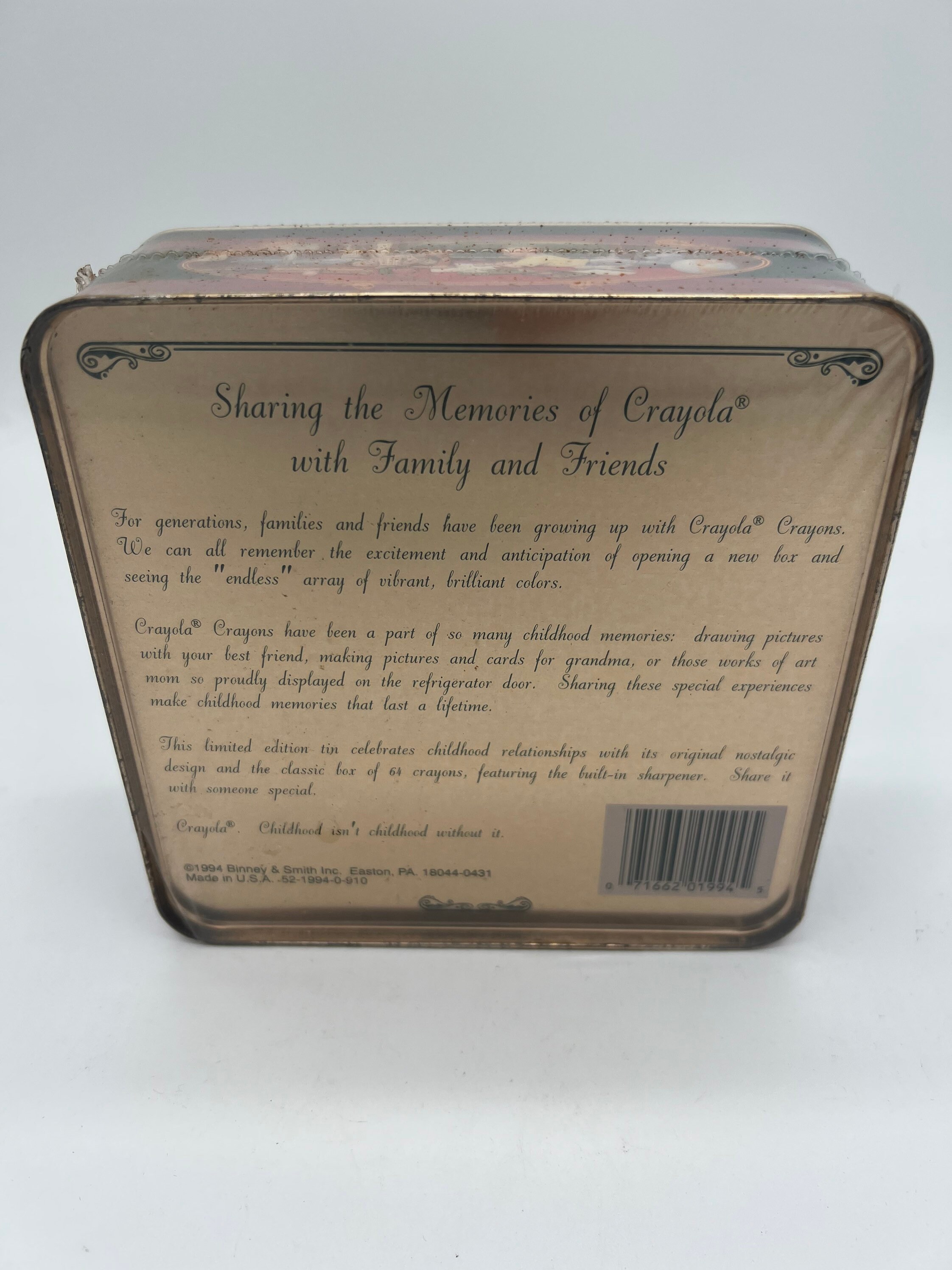 Vintage Crayola Crayons Tin With 64 Crayons Limited Edition 1994 Sealed