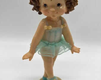 Delton Products Fine Collectibles Porcelain Green Tutu Ballerina Girl 7.5 Etsy