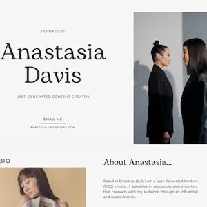 UGC Creator Portfolio Template | User Generated Content Portfolio | Canva Template | Media Kit | UGC Portfolio Website for Microinfluencers