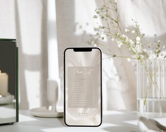 Price List Template | Small Business Price List | Minimalistic Beauty Price List | Instagram Price List | Editable Template
