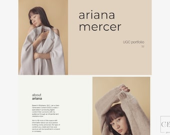 UGC Creator Portfolio Template | User Generated Content Portfolio | Canva Template | Media Kit | UGC Portfolio Website for Microinfluencers