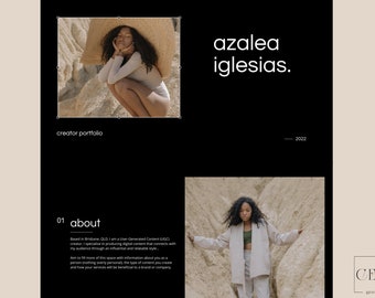 UGC Creator Portfolio Template | User Generated Content Portfolio | Canva Template | Media Kit | UGC Portfolio Website for Microinfluencers