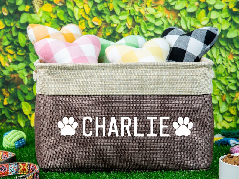 Dog Toy Basket personalized Pet Storage Basketcustom Dog Toy Etsy