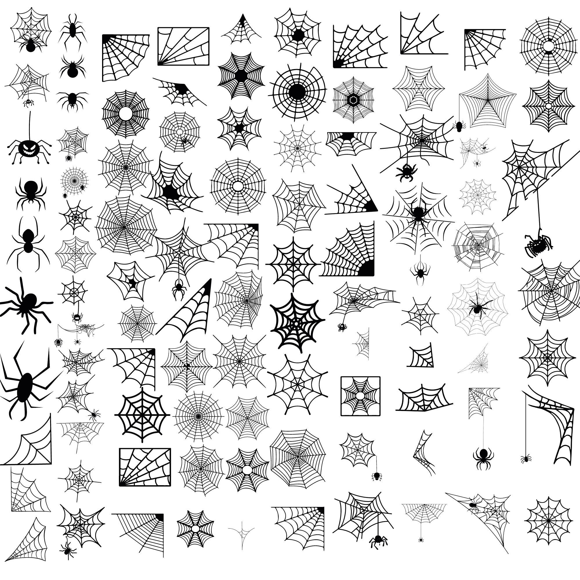 Spider Web 100 SVG / Spiders and Spider Web SVG Files / - Etsy