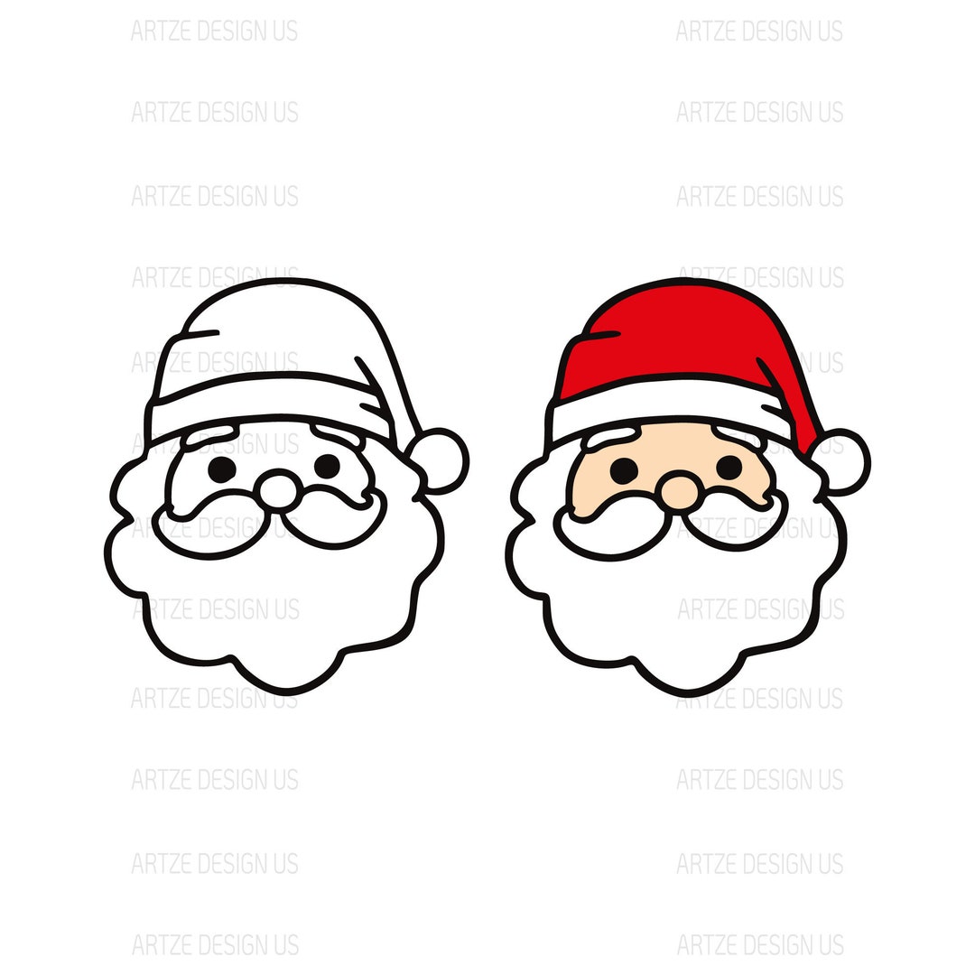 Santa SVG Santa Face SVG Christmas SVG Santa Cut File - Etsy