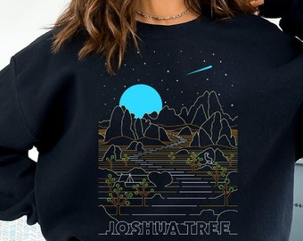 Retro Joshua Tree National Park Crewneck Sweatshirt - Unisex J Tree California Sweatshirt - Vintage California National Park Crewneck