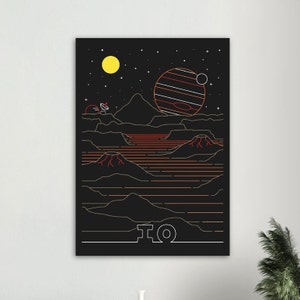 Vintage Io Travel Poster - Galilean Moons of Jupiter Travel Poster
