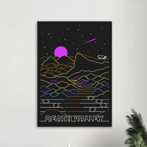 Vintage Death Valley National Park Travel Poster - Retro California Travel Poster