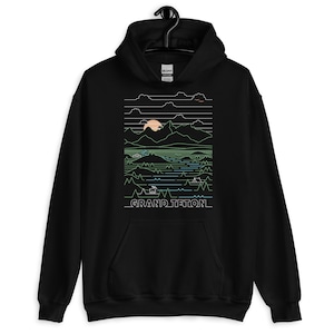 Vintage Grand Teton Nationalpark Wyoming Kapuzenpullover