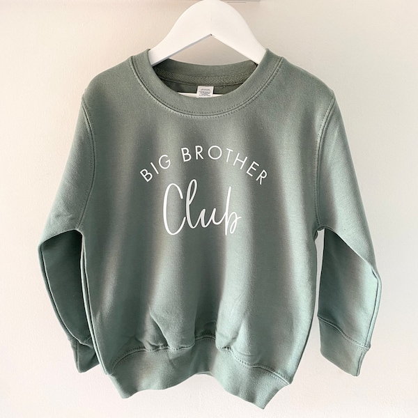 Big Brother Club Sweatshirt, Big Brother Jumper, Pregnancy Announcement, Big Brother Announcement, Promoted To Big Brother, Sibling Jumper