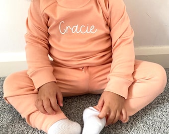 Kids and Baby Personalised Lightweight Cotton Fitted Loungewear