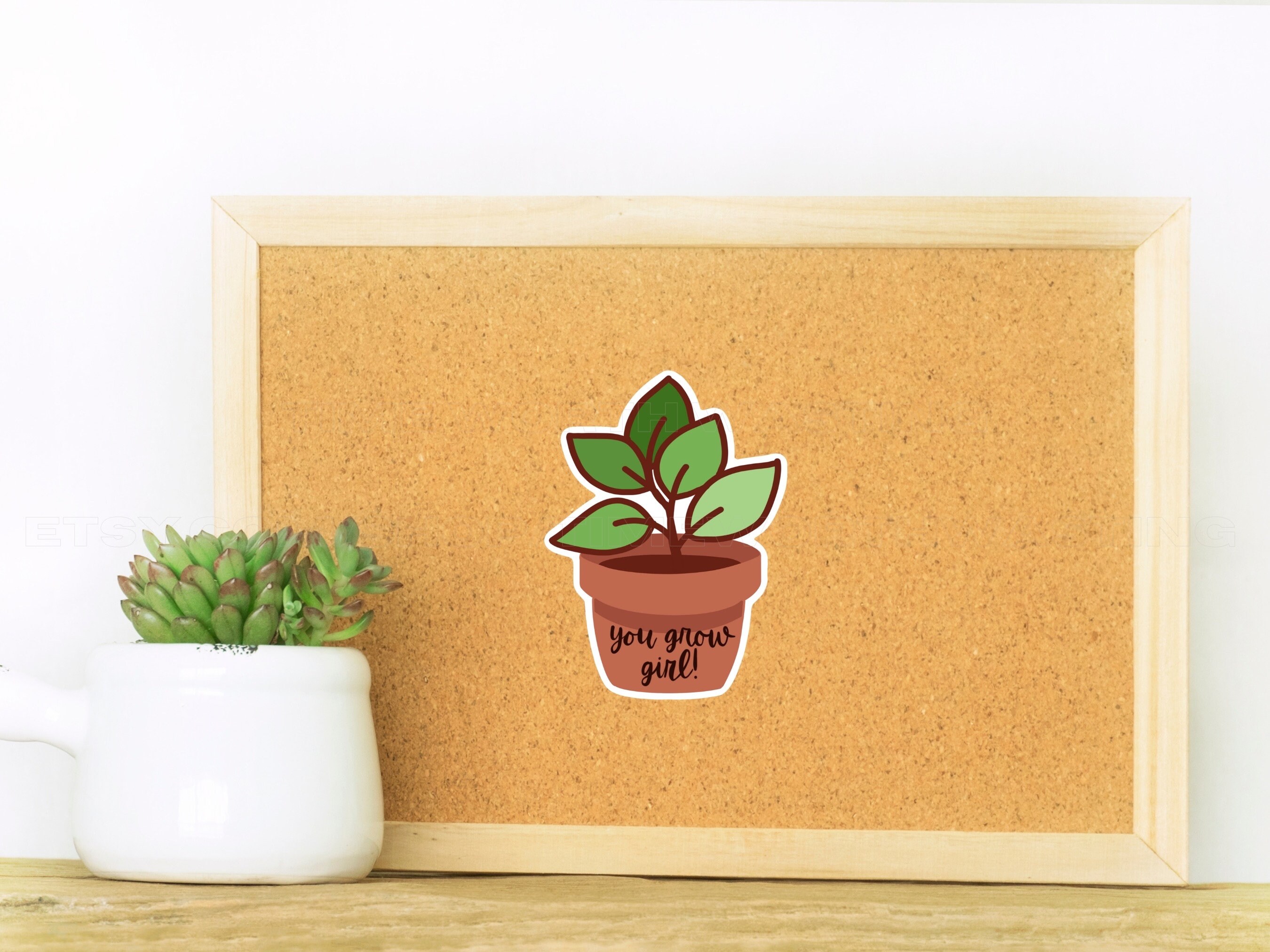 You Grow Girl Vinyl Sticker Gift Idea for Plant Lover Funny Decal Fun