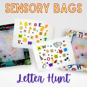 Alphabet Seek And Find Sensory Bags | Letter Hunt | ISpy Game | Weighted Discovery Bags | Quiet Activity | Busy Bag | Fun For All Ages