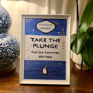 Sea Swimming - Penguin Book Cover Print
