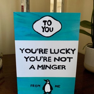 Non sei un Minger - Biglietto d'auguri con copertina Penguin Book